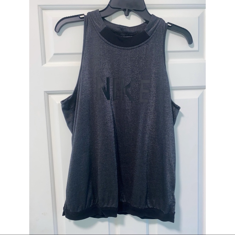 NIKE Charcoal Sleeveless Workout Top